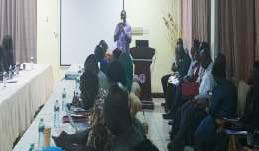 Mr. Lawrence Attipoe delivering a statement on behalf of the ITC Image