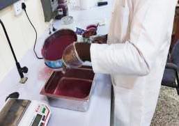 Sieving the milled beetroot powder through a 60-mesh sieve (250 μm) Image
