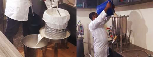 Preparation of soy yogurt for Soymilk-brukina. Image
